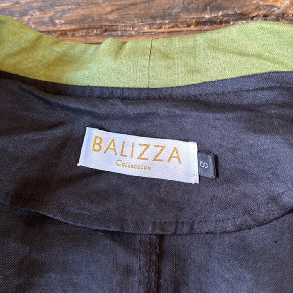 Balizza hand painted cotton trench artisan made‎ EUC size small - Picture 6 of 12